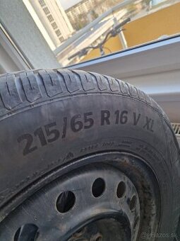 4ks disky 5x114,3 R16 celoročné pneumatiky continental