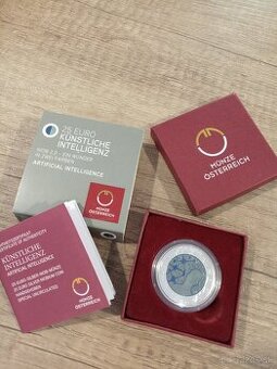 Strieborná minca Rakúsko 25€