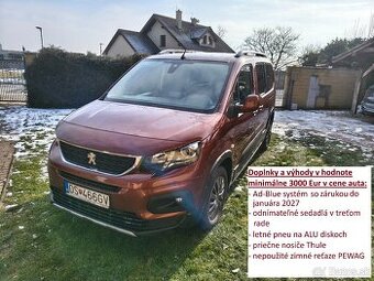 Peugeot Rifter Long 1.5 130k M6 s úžasnou výbavou