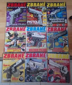 Časopisy ZBRANE & NÁBOJE - cena 2 € za kus.