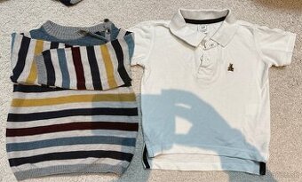Svetrik a tricko od 6-12 mesiacov znacka Gap, H&M
