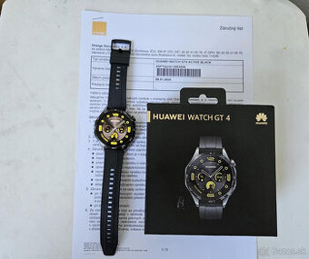 Huawei Watch GT4 46mm, cierne, ako nove, zaruka do 2026