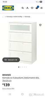 Predam Ikea komody Brimnes