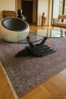 ✨Dizajnový mramorový stolík s tvrdenými sklami✨