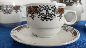 Kávová súprava, šálky, porcelán Dvory Czechoslovakia