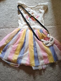 Šaty s jednorožcom+ mini kapsička - 1