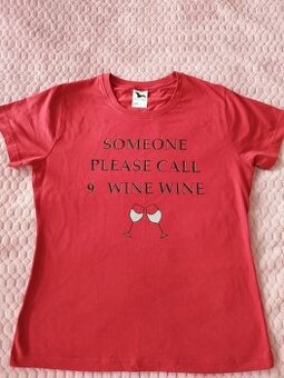 Maľované tričko Wine L dámske