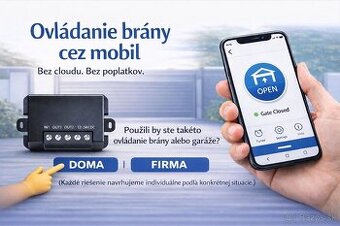 Ovládanie brány cez mobil – WiFi modul (bez poplatkov)