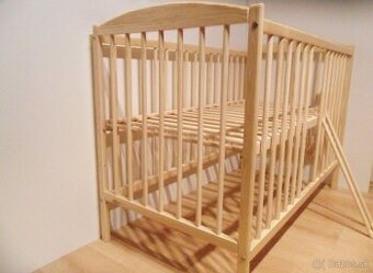 Detská drevená postieľka prírodná / biela viac typov