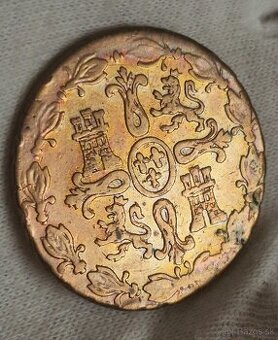 PREDÁM ŠPANIELSKU MEDENÚ MINCU ROK 1833