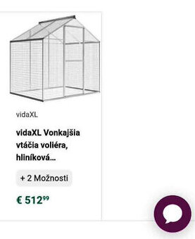 Vonkajšia voliéra VIDA XL - nová
