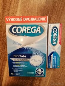 Čistiace tablety na zubné náhrady a Fixačný krém Corega