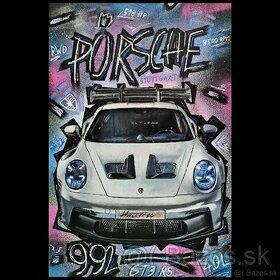 Akrylová maľba - Porsche 992 GT3 RS