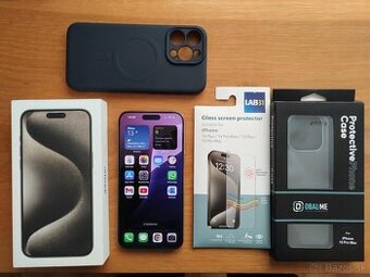 iPhone 15 pro max 256GB prírodný titán - 12 mes. záruka