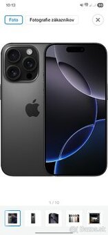 iPhone 16 Pro Max 256 GB čierny titán