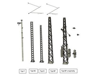 Modelova železnica HO stlpy ČSD.