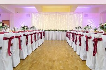 Bordová saténová stuha 5cmx2m 119ks