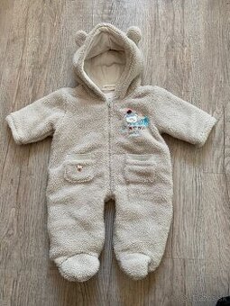 Chlpatý detský dojčenský overal vel. 62