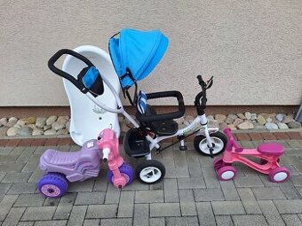Predám-trojkolku, 2x motorku,koníka, podložku
