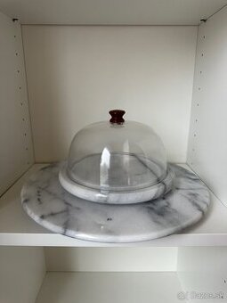 Mramorová Sada “Lazy Suzan” a podnos s krytom