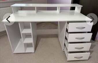 Písací ( študentský) stôl biely