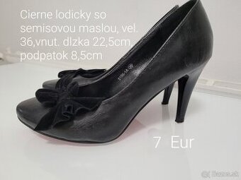 Cierne lodicky so semisovou maslickou, vel. 36