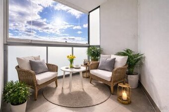 Veľká loggia 8 m² a svetlý 2-izbový byt Sliač. Nízke náklady