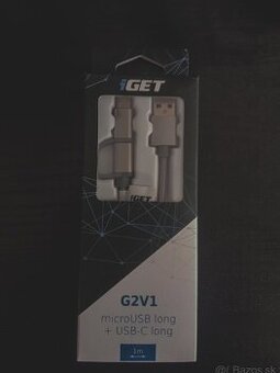 2v1 nabíjací kábel Micro USB + USB-C (IGET G2V1) 1m – nový