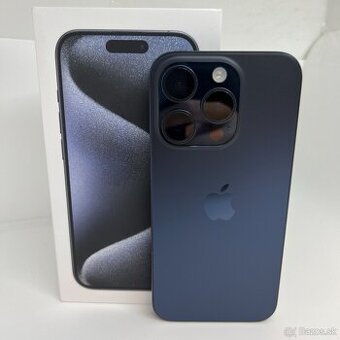 iPhone 15 PRO 128GB BLUE TITANIUM -VEĽMI PEKNÝ STAV - ZÁRUKA