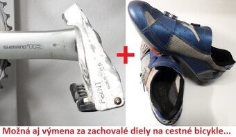 Cestne naslapne pedale Wellgo + tretry Diadora Ergo 44