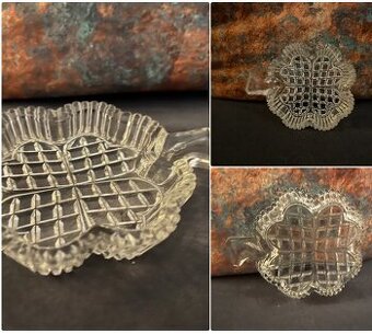 Vintage Bohemia Glass Lead Crystal Coaster Stvorlistok