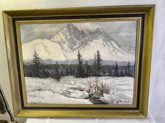 Olejomaľba na platne- Vysoké Tatry