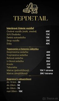 TepDetail detailné tepovanie aut a domácností