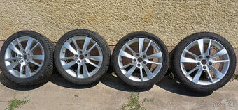 Škoda R17 originál disky 5x112 + zimné Fulda 225/45 R17(6mm)