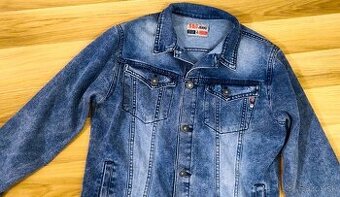 CHLAPČENSKÁ RIFLOVÁ BUNDA takmer NOVÁ č.170-176