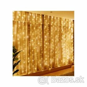 Dekorativny LED zaves 3x3m tepla/studena biela