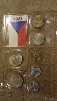 Sada obežných mincí ČSSR 1986