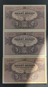 Bankovky 1.ČSR 10 Kč 1927 rôzne série - 1
