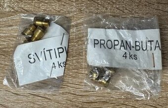 Trysky na svietiplyn a na propán-bután