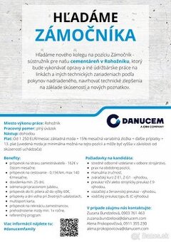 Hľadáme zručného kolegu na pozíciu ZÁMOČNÍK