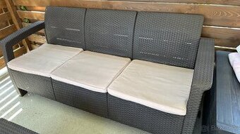Zahradne sedenie 3+2, 2x kreslo, stolik, stol