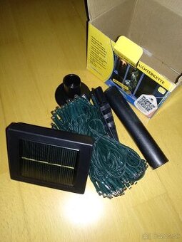 PredámE solár svetelnú modrú reťaz 10m 100x Led