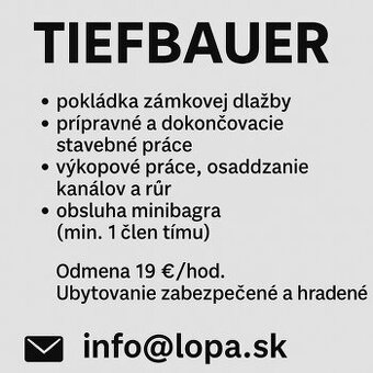 Hľadáme SZČO na zemné práce do Nemecka