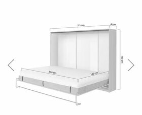 Moderná,praktická vyklápacia posteľ 140x200 - 1