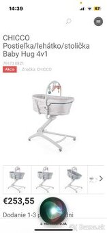 Polohovatelna postielka chicco