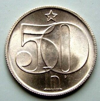 Predám vzácnu mincu 50 hal. 1981 R, ČSSR, UNC