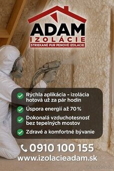 Striekané pur penové izolácie
