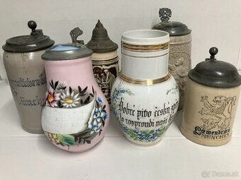 Staré pivové krígle slovenské české nemecké