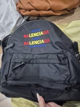 Nový ruksak Balenciaga čierny pristranny velky nylonovy