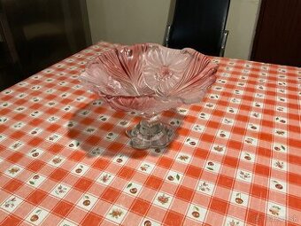 Sklenený retro podnos na ovocie